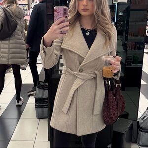 Calvin Klein Wool Beige Coat